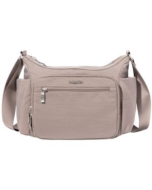 Baggallini Crosstown Small Hobo Crossbody Handbag - Gray
