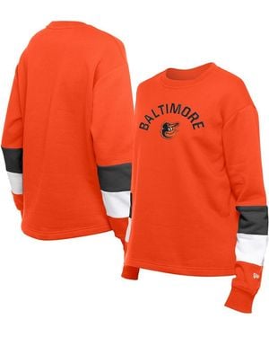 KTZ Baltimore Orioles Gameday Crewneck Sweatshirt - Orange