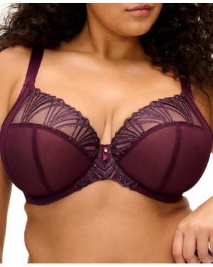 Elomi Plus Size Reja Underwire Plunge Bra - Purple
