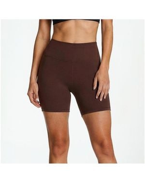 Calypsa Mid-thigh Swim Shorts - Brown