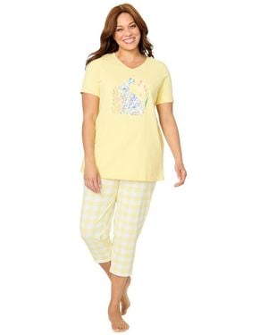 Only Neccessities Only Necessities Capri Pajamas - Metallic