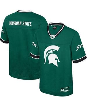 Colosseum Athletics Michigan State Spartans Nothing But The Hits Football Jersey - Green