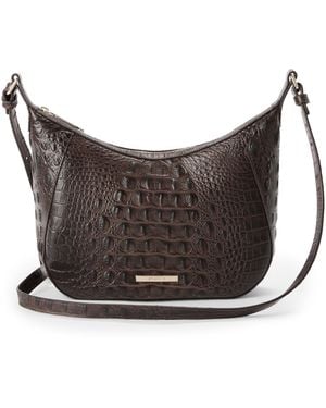 Brahmin Corinne Small Alden Road Leather Crossbody - Gray