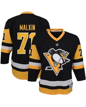Outerstuff Big Boys Evgeni Malkin Pittsburgh Penguins Home Replica Player Jersey - Black