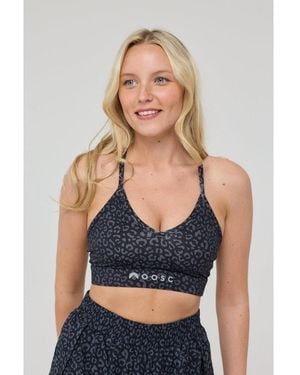 OOSC Solid Medium Support Infinite Sports Bra - Blue