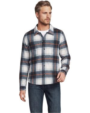 Lands' End Anyweather Fleece Shirt Jacket - Blue