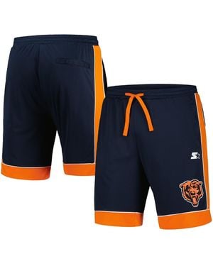Starter Navy/orange Miami Dolphins Fan Favorite Fashion Shorts - Blue