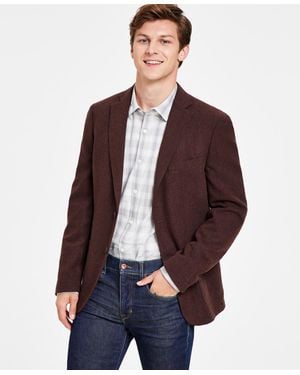 Calvin Klein Slim-fit Wool Textured Sport Coat - Brown