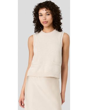 French Connection Mozart Crewneck Sleeveless Knit Top - Natural