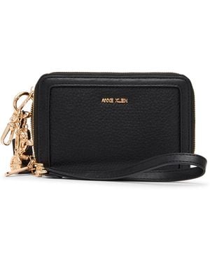 Anne Klein Double Zip Mini Around - Black