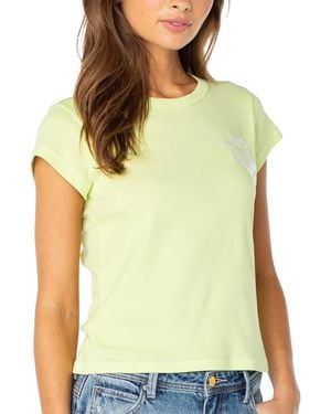 Roxy 90s Baby Fitted Crewneck T-shirt - Yellow
