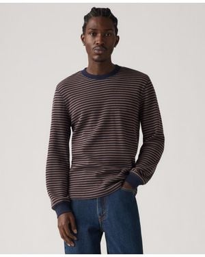 Levi's Waffle Knit Thermal Long Sleeve T-shirt - Blue