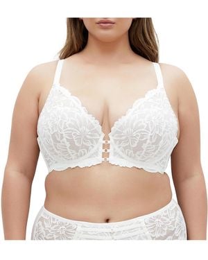 City Chic Plus Size Paige Contour Bra - White