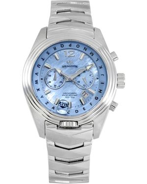 Abingdon Co. Katherine Chronograph Stainless Steel Bracelet Watch 40mm - Gray