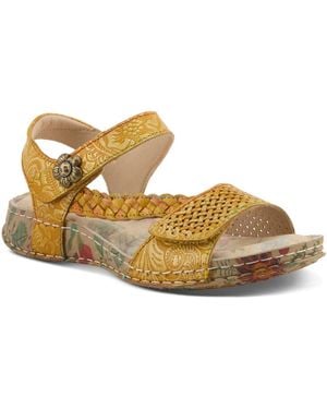 L'ARTISTE Popular Quarter Strap Sandal - Metallic