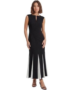 Karen Millen Godet Detail Maxi Dress - Black