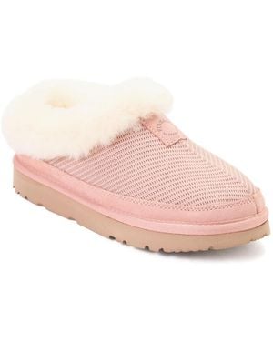 Dearfoams Fireside By Adelaide Sport Knit Clog Water Repellent Slippers - Pink