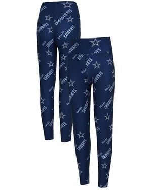 Concepts Sport Dallas Cowboys Breakthrough Allover Print Knit Sleep leggings - Blue