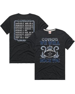Homage And Dallas Cowboys 2026 Nfl Schedule Relaxed-fit Queen T-shirt - Black