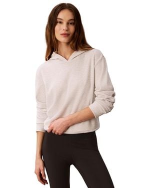 Calvin Klein Waffle-knit Pullover Hoodie - Natural