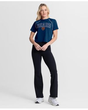 Fanatics Navy Chicago Bears Offensive Scheme Raglan Tri-blend Cropped Top - Blue