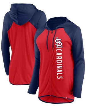 Fanatics Red/navy St. Louis Cardinals Forever Fan Full-zip Hoodie Jacket