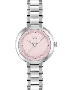 BOSS Sena Quartz Silver-tone Watch 34mm - Pink