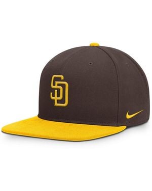 Nike Brown/gold San Diego Padres Primetime Pro Dri-fit Snapback Hat - Yellow