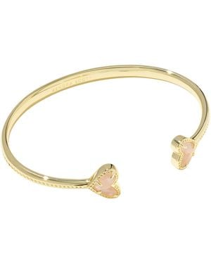 Kendra Scott Framed Ari Dichroic Glass Heart Cuff Bracelet - White