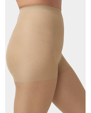 Hue 2-piece So Silky Sheer Control Pantyhose - Brown