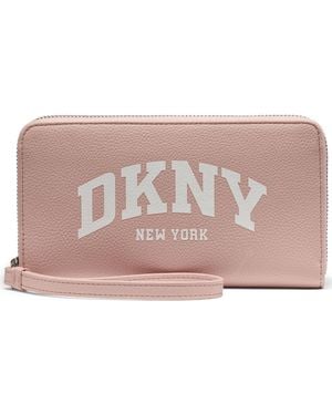 DKNY Hadlee Zipper Around Wallet - Pink
