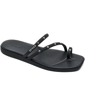 Crocs™ Miami Studded Toe Loop Sandals From Finish Line - Black