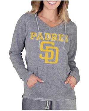 Concepts Sport San Diego Padres Mainstream Terry Long Sleeve Hoodie Top - Gray