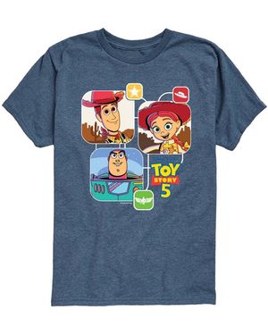 Hybrid Boys' 8-20 Toy Story 5 Character Graphic Short-sleeve T-shirt - Blue
