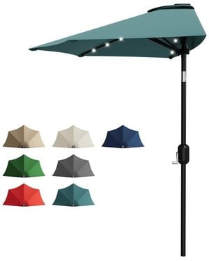 Homfan 9ft Half Patio Umbrella - Blue
