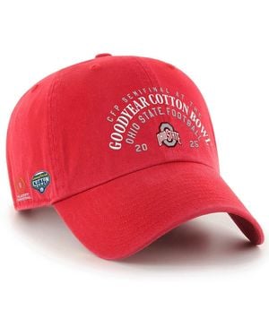 '47 Ohio State Buckeyes College Football Playoff 2025 Cotton Bowl Clean Up Adjustable Hat - Red