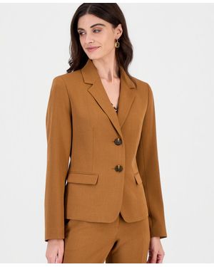 Kasper Two-button Notch-collar Tailored Blazer - Brown