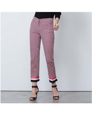 Etcetera Geometric Print Ankle Pants Labyrinth - Blue