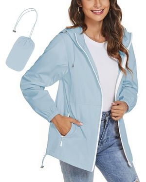 Piscifun Waterproof Lightweight Packable Windbreaker - Blue