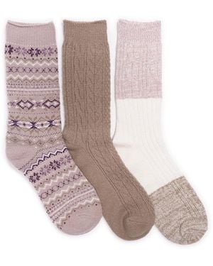 Muk Luks Boot Socks - Pink