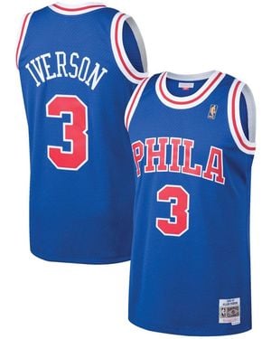 Mitchell & Ness Allen Iverson Philadelphia 76ers 1996-97 Hardwood Classics Swingman Jersey - Blue