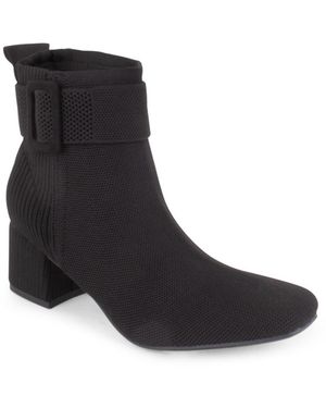 Tahari Sunflower Knit Zipper Booties - Black