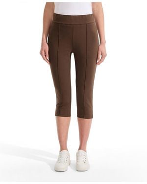 Lands' End Petite Starfish High Rise Pintuck Capri Pants - Brown