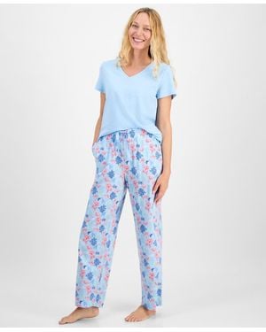 Charter Club Knit Pajama Pants - Blue