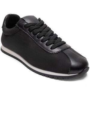 Forever & Always Shoes Unica Leather Sport Sneaker - Black