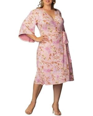 Kiyonna Plus Size Gemini Wrap Dress - Black