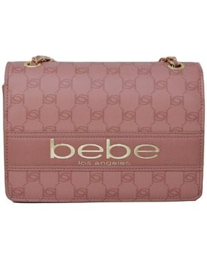 Bebe Serena Monogram Shoulder Bag - Red
