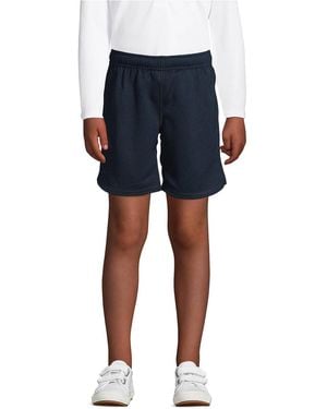 Lands' End Girls Mesh Gym Shorts - Blue