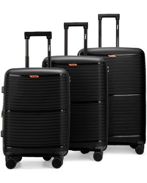 Bobcat Trencher 3-pc. Expandable Hardside Spinner luggage Set - Black
