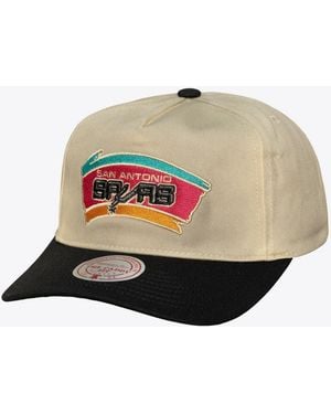 Mitchell & Ness San Antonio Spurs Hardwood Classics Retro Roots Snapback Hat - Natural